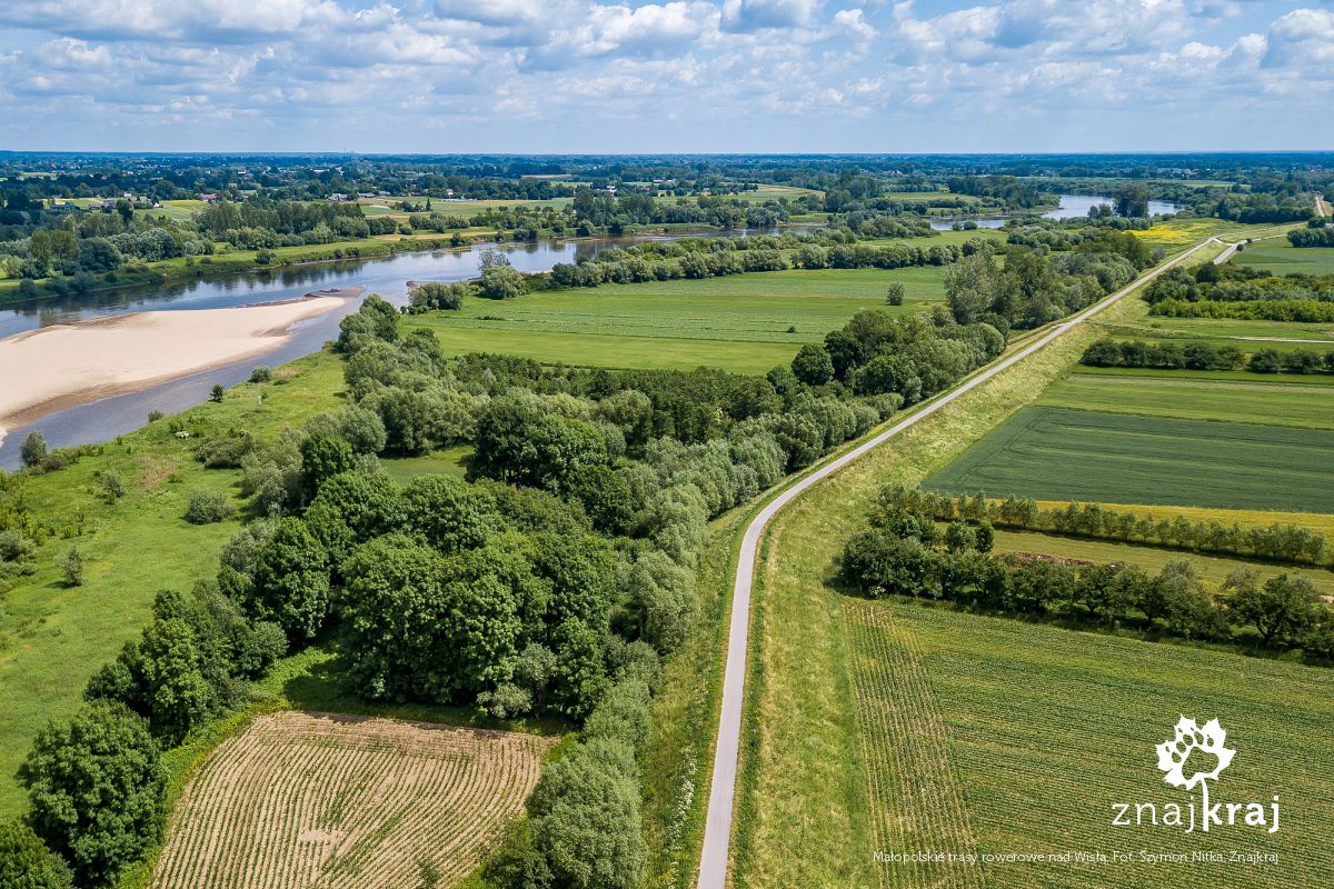 Małopolskie trasy rowerowe nad Wisłą