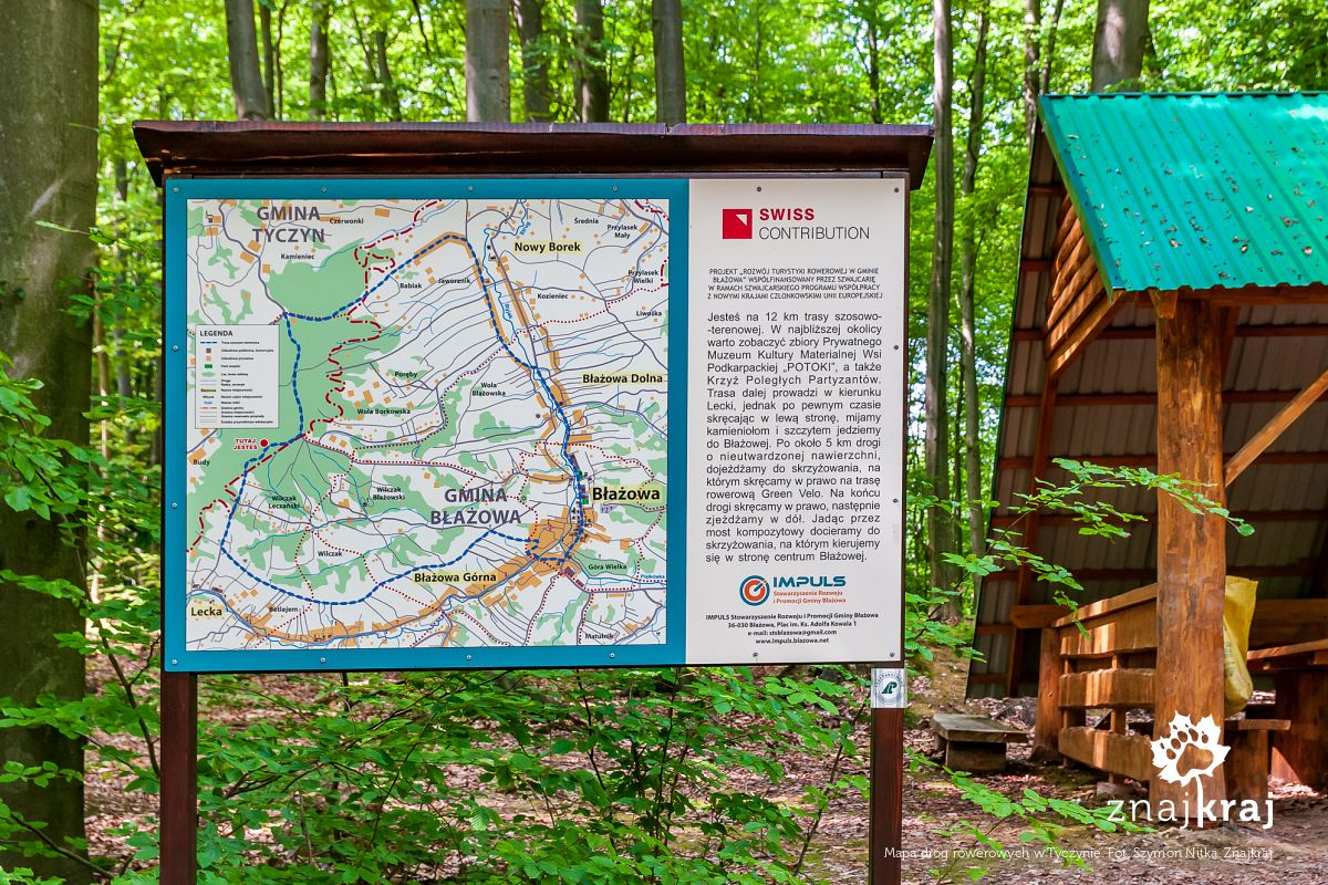 Mapa dróg rowerowych w Tyczynie