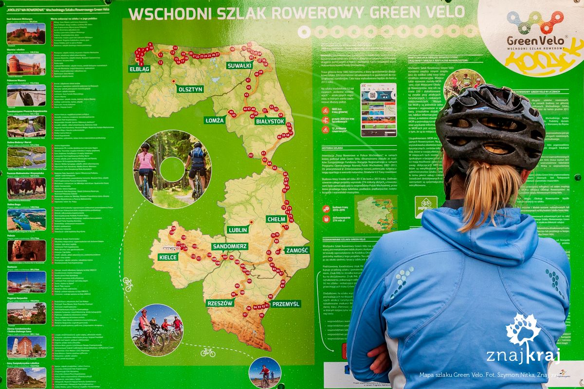 Mapa szlaku Green Velo