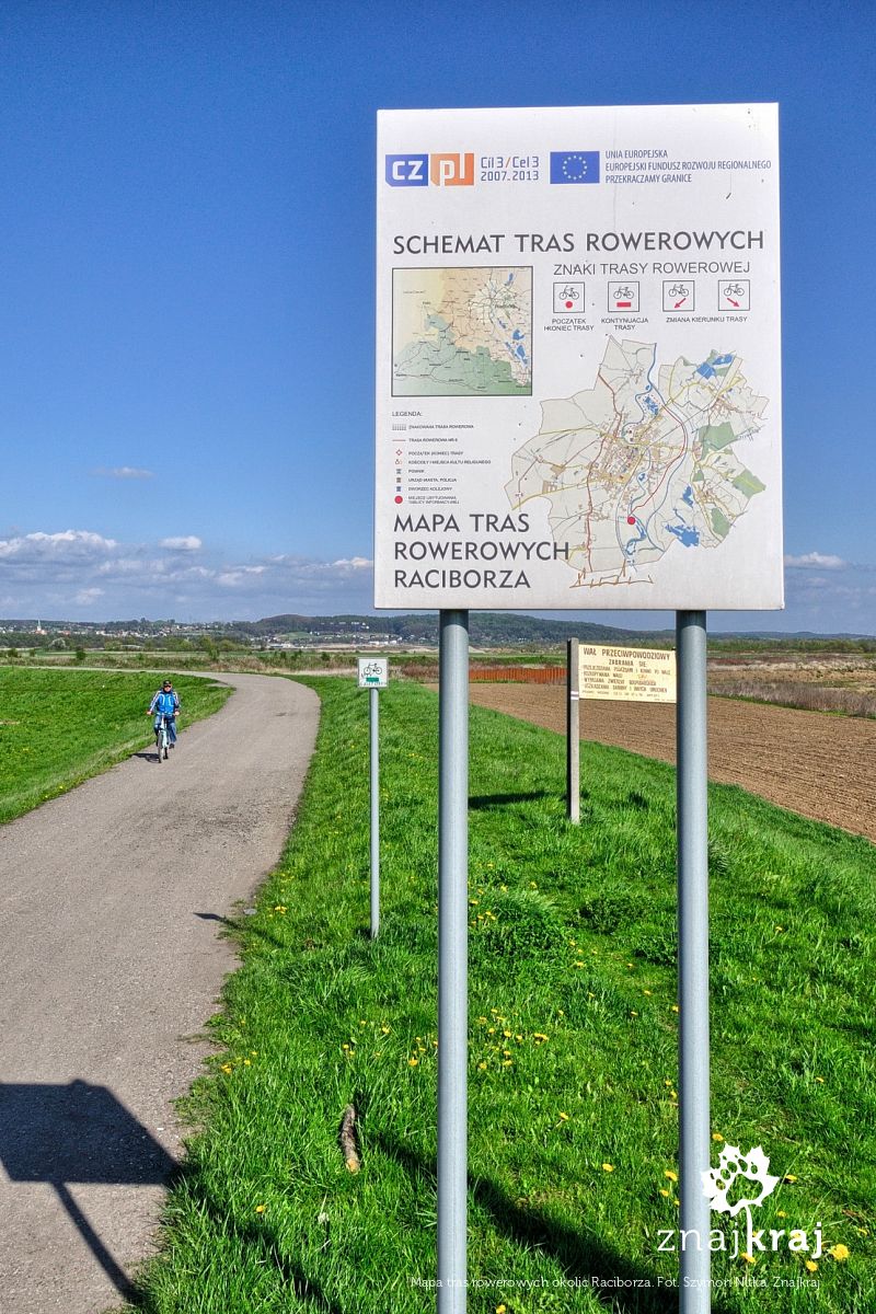 Mapa tras rowerowych okolic Raciborza Mapa tras rowerowych okolic Raciborza
