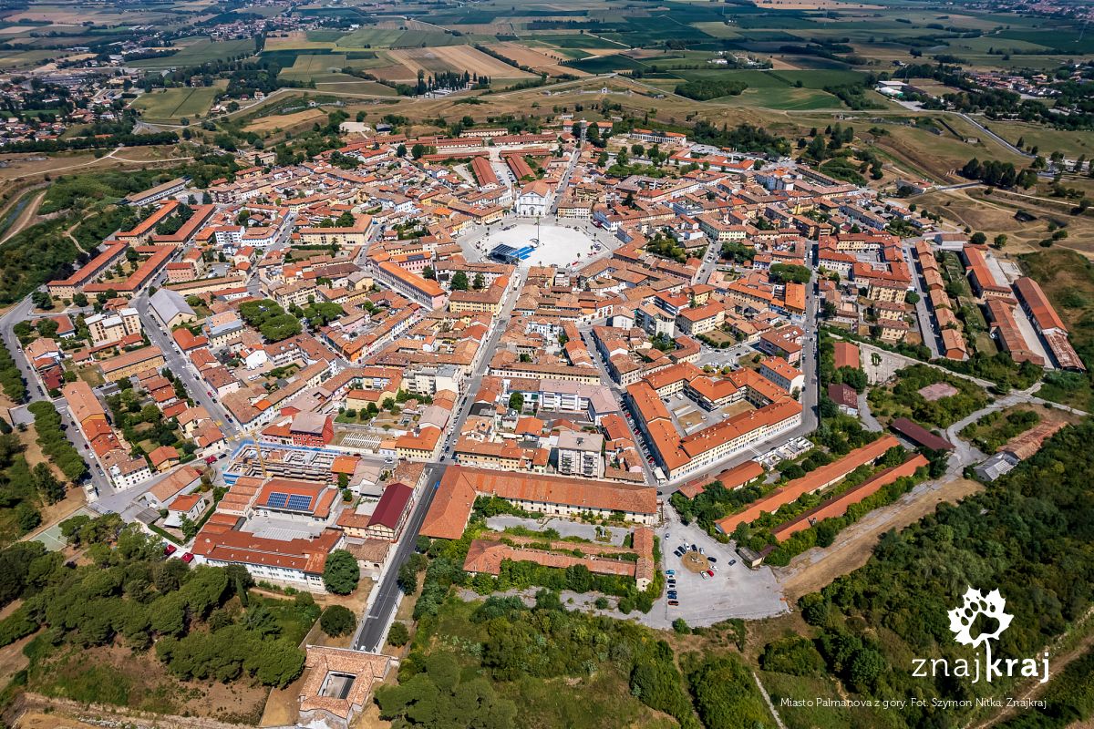 Miasto Palmanova z góry