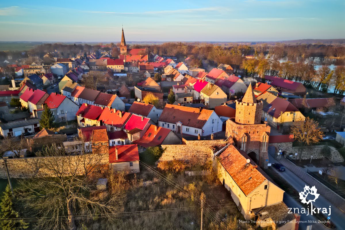 Miasto Trzcińsko-Zdrój z góry