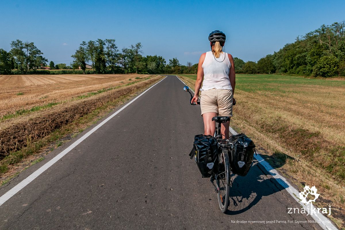 Na drodze rowerowej przed Parmą