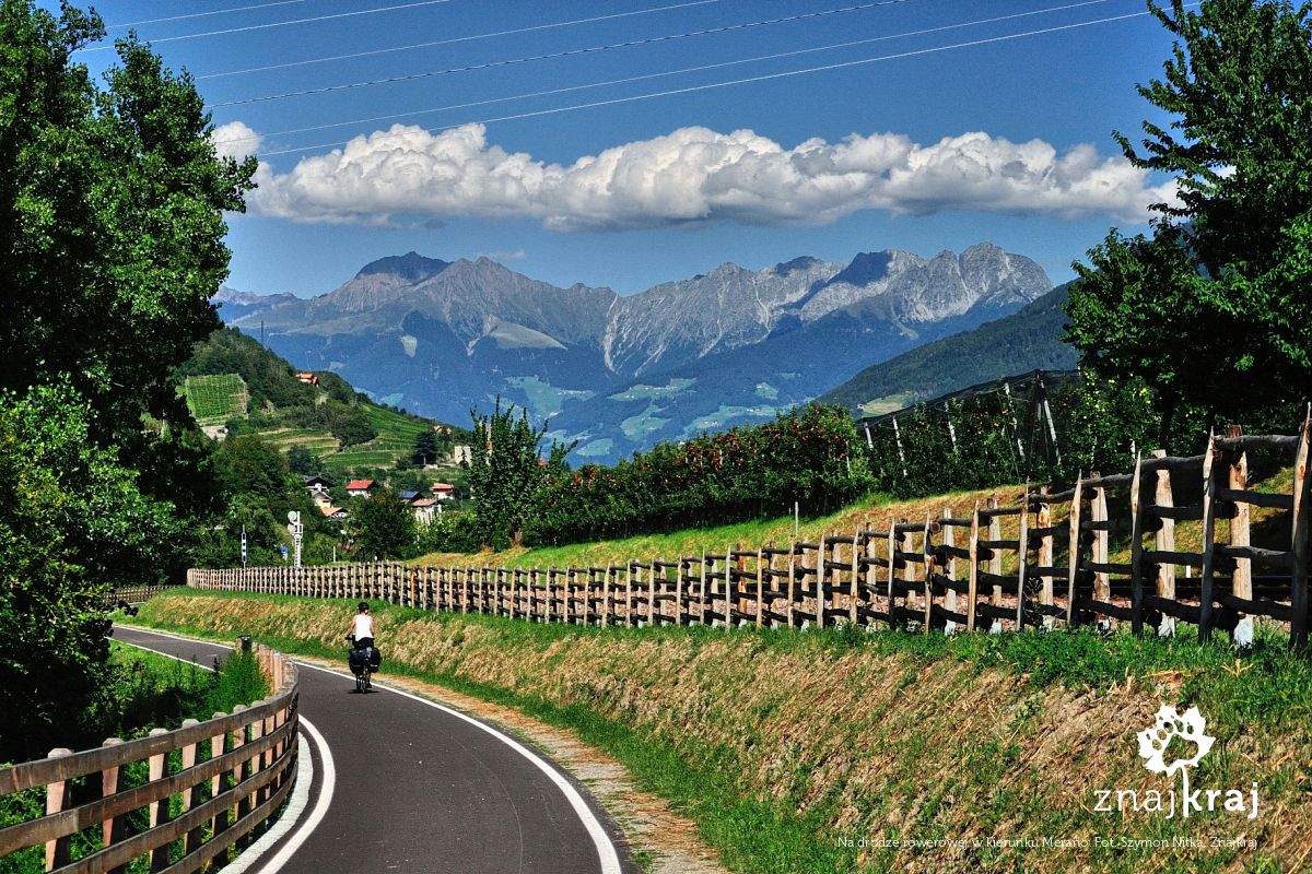 Na drodze rowerowej w kierunku Merano Na drodze rowerowej w kierunku Merano