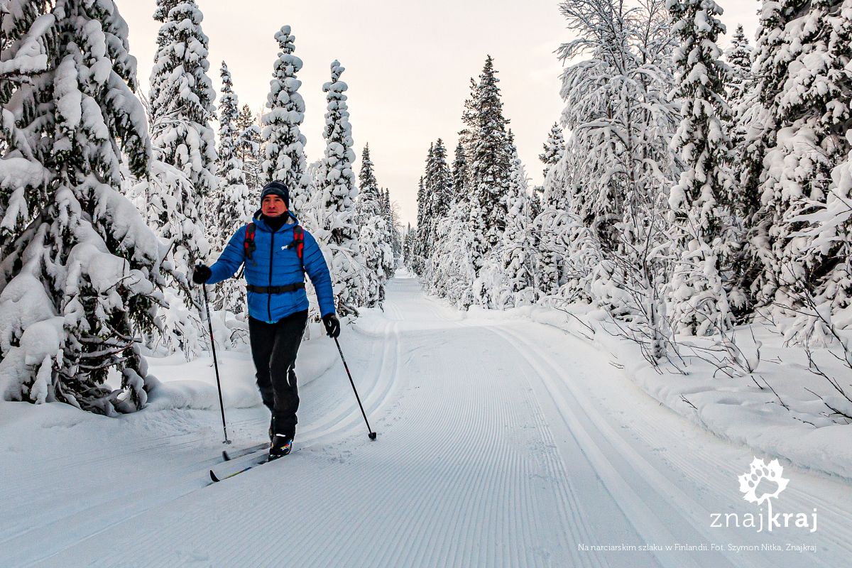 Na narciarskim szlaku w Finlandii