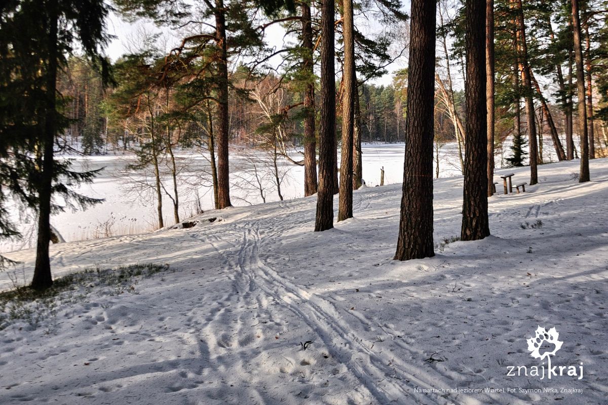 Na nartach nad jeziorem Wiartel Na nartach nad jeziorem Wiartel