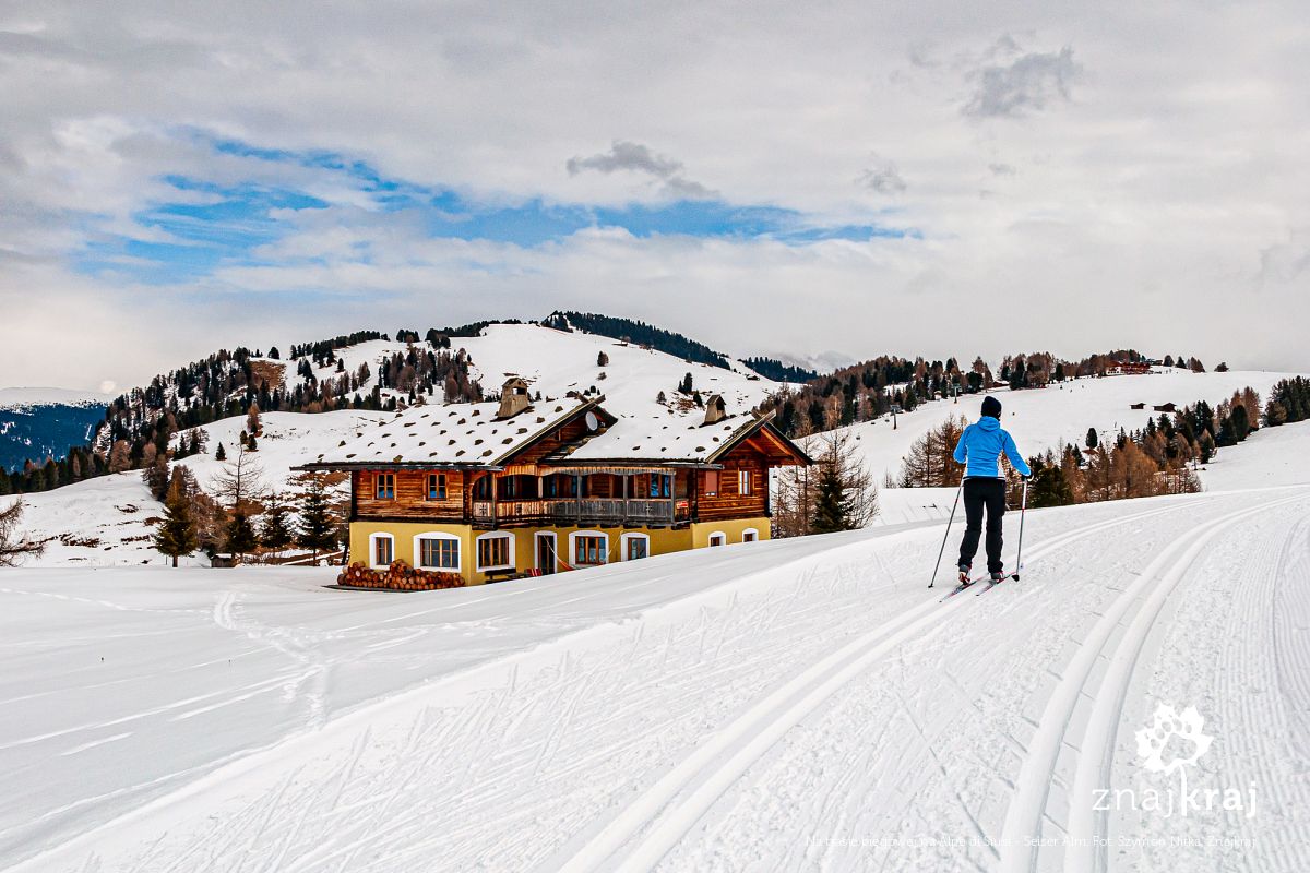 Na trasie biegowej na Alpe di Siusi - Seiser Alm Na trasie biegowej na Alpe di Siusi - Seiser Alm