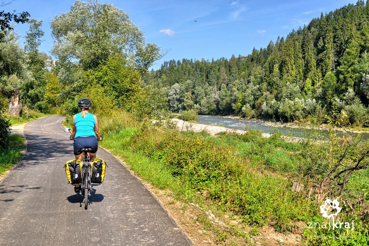 Na trasie rowerowej nad Dunajcem