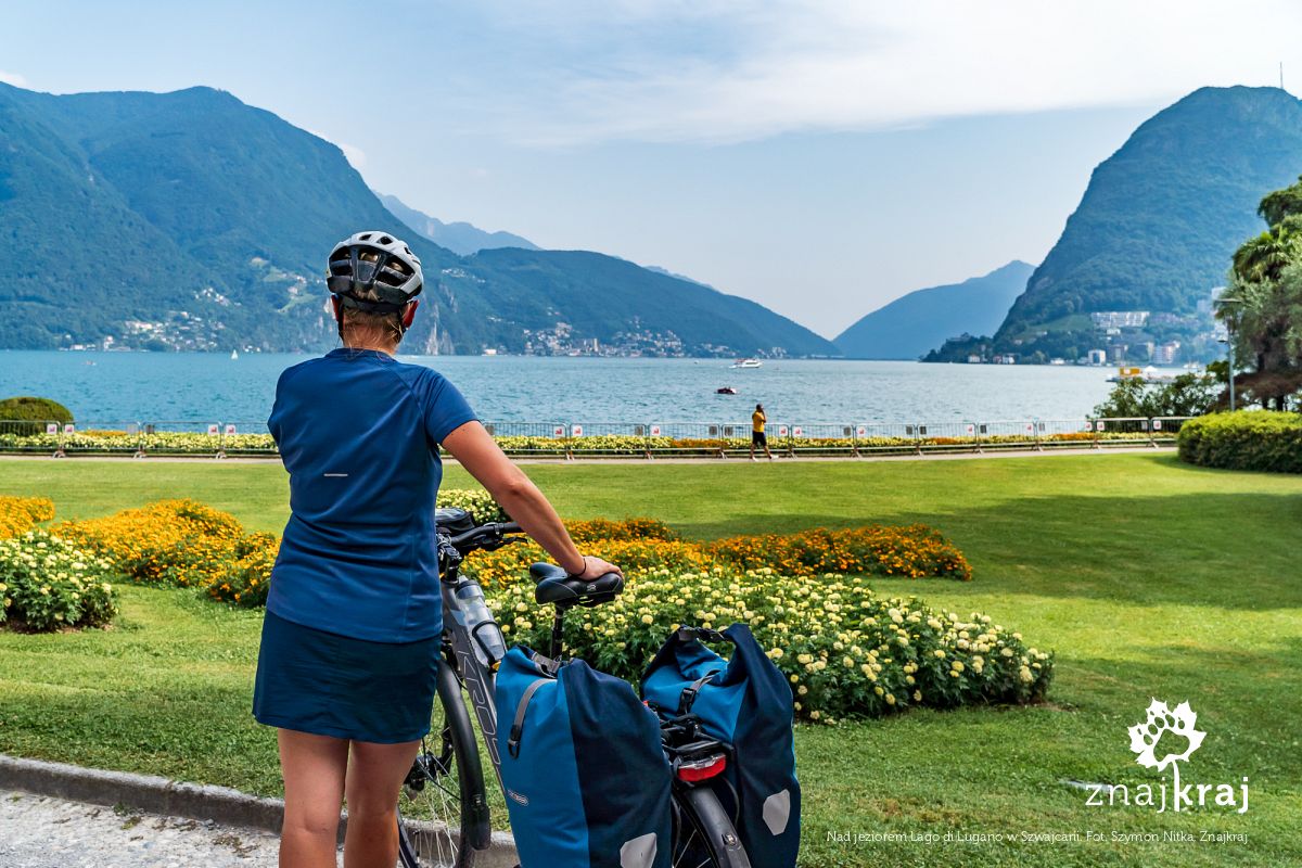 Nad jeziorem Lago di Lugano w Szwajcarii