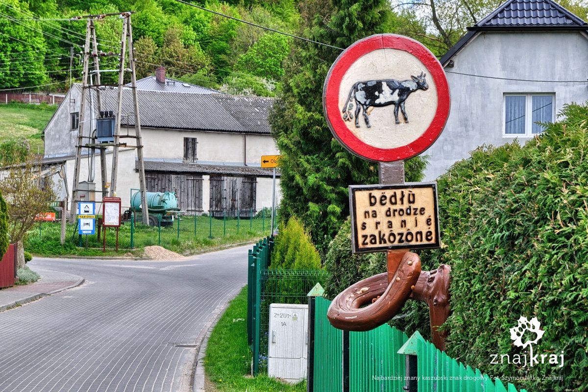 Najbardziej znany kaszubski znak drogowy Najbardziej znany kaszubski znak drogowy