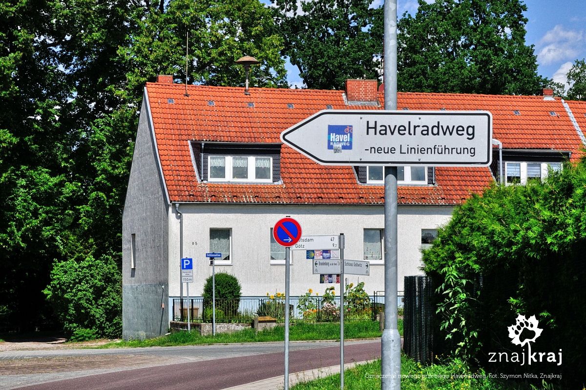Oznaczenie nowego przebiegu Havelradweg