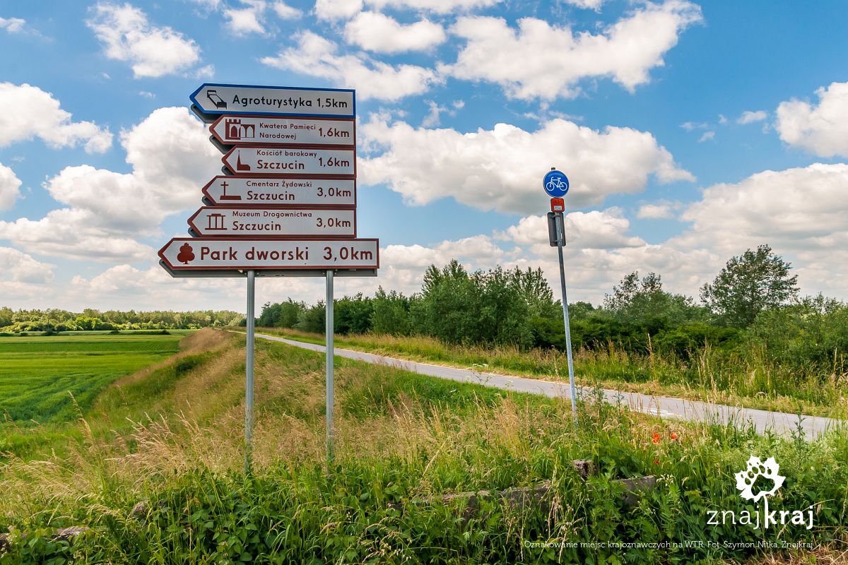 Oznakowanie miejsc krajoznawczych na WTR