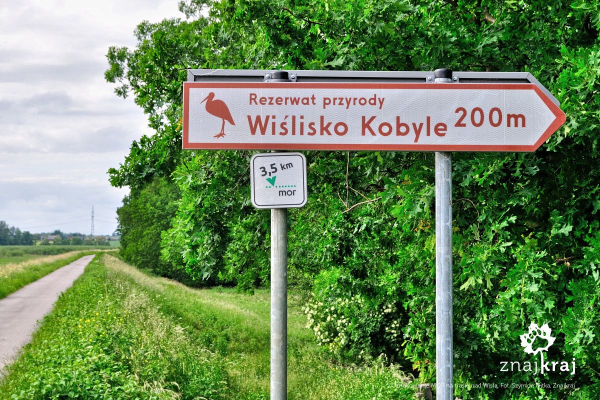 Oznakowanie MOR na trasie nad Wisłą