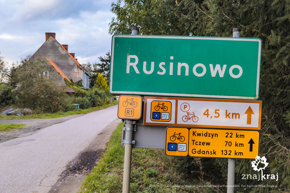 Oznakowanie Wiślanej Trasy Rowerowej w Pomorskiem