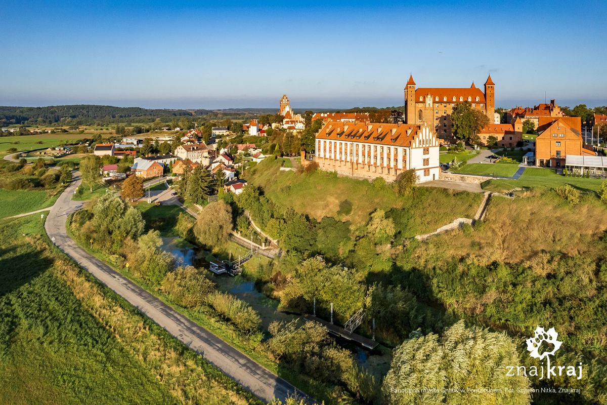 Panorama miasta Gniew w Pomorskiem