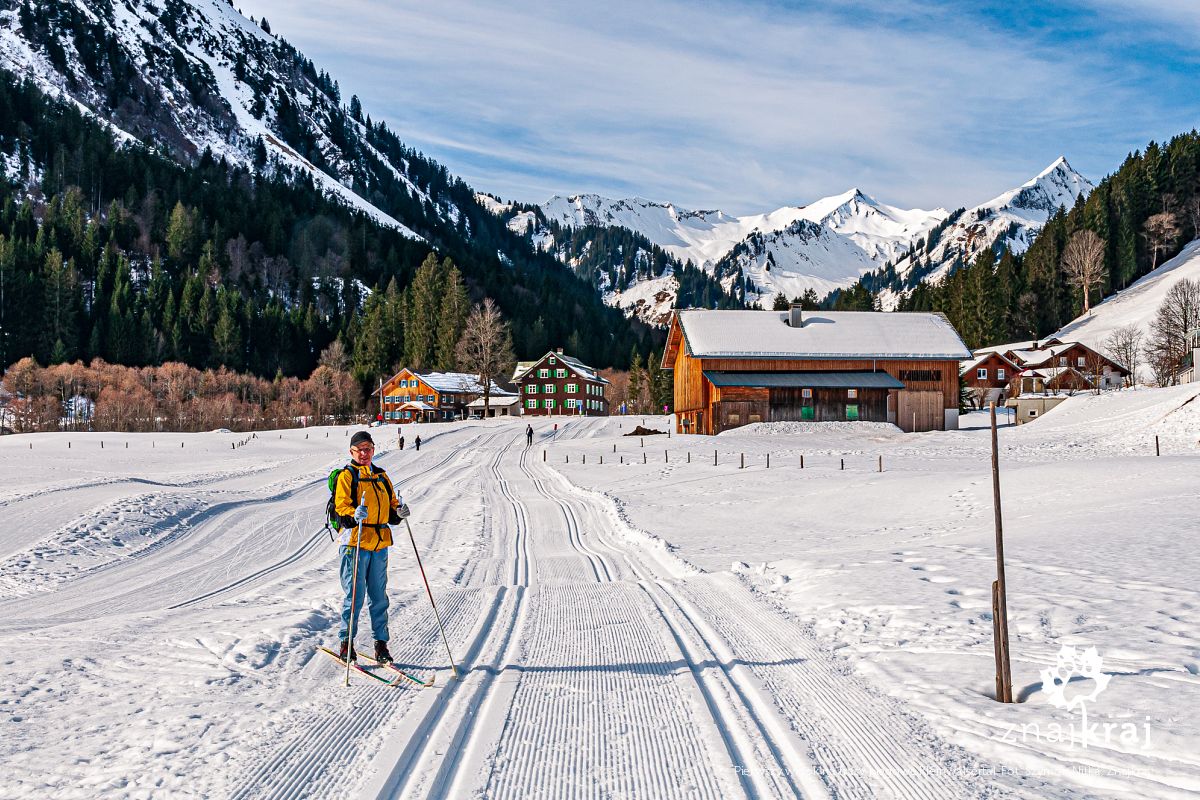 Pierwszy widok na trasy biegowe Kleinwalsertal Pierwszy widok na trasy biegowe Kleinwalsertal