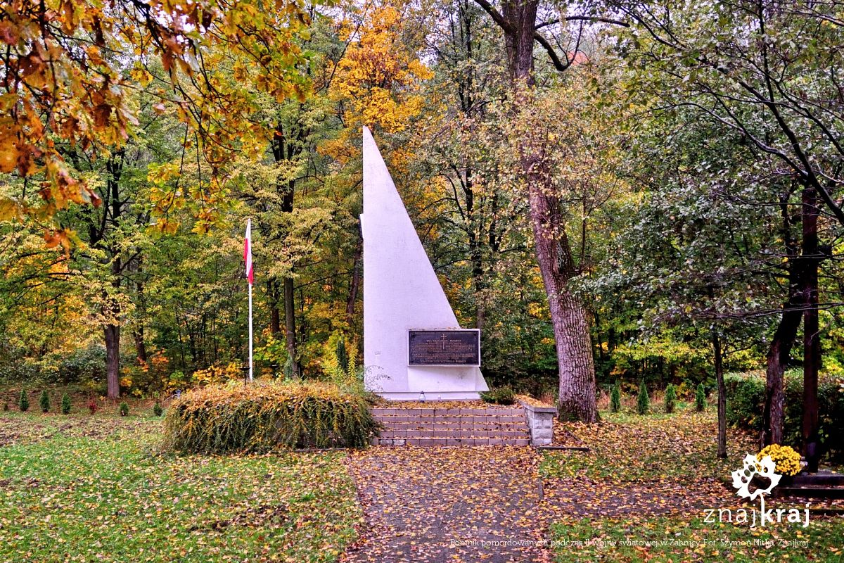 Pomnik pomordowanych podczas II wojny światowej w Żabnicy Pomnik pomordowanych podczas II wojny światowej w Żabnicy