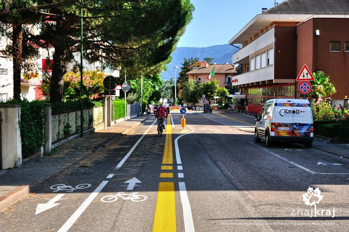 Prorowerowa organizacja ruchu w Merano Prorowerowa organizacja ruchu w Merano