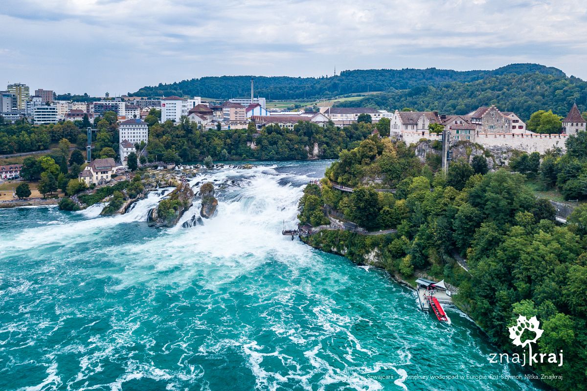 Rheinfall w Szwajcarii - największy wodospad w Europie
