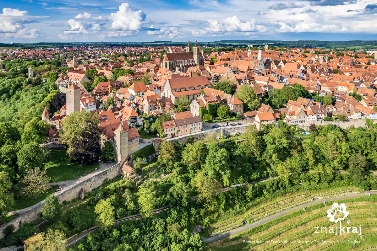 Rothenburg we Frankonii - widok z góry