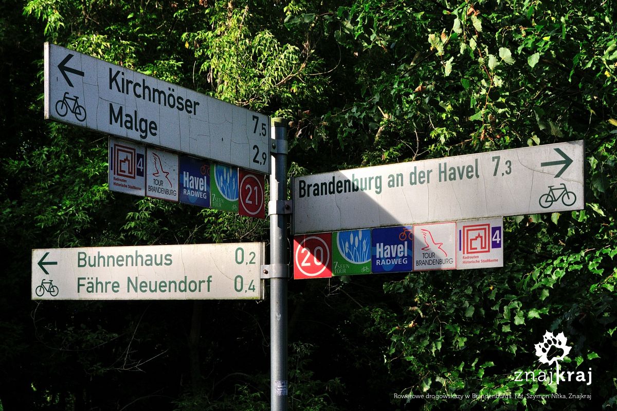 Rowerowe drogowskazy w Brandenburgii