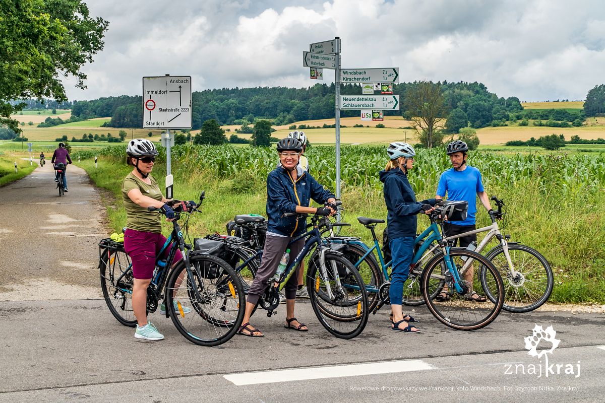 Rowerowe drogowskazy we Frankonii koło Windsbach