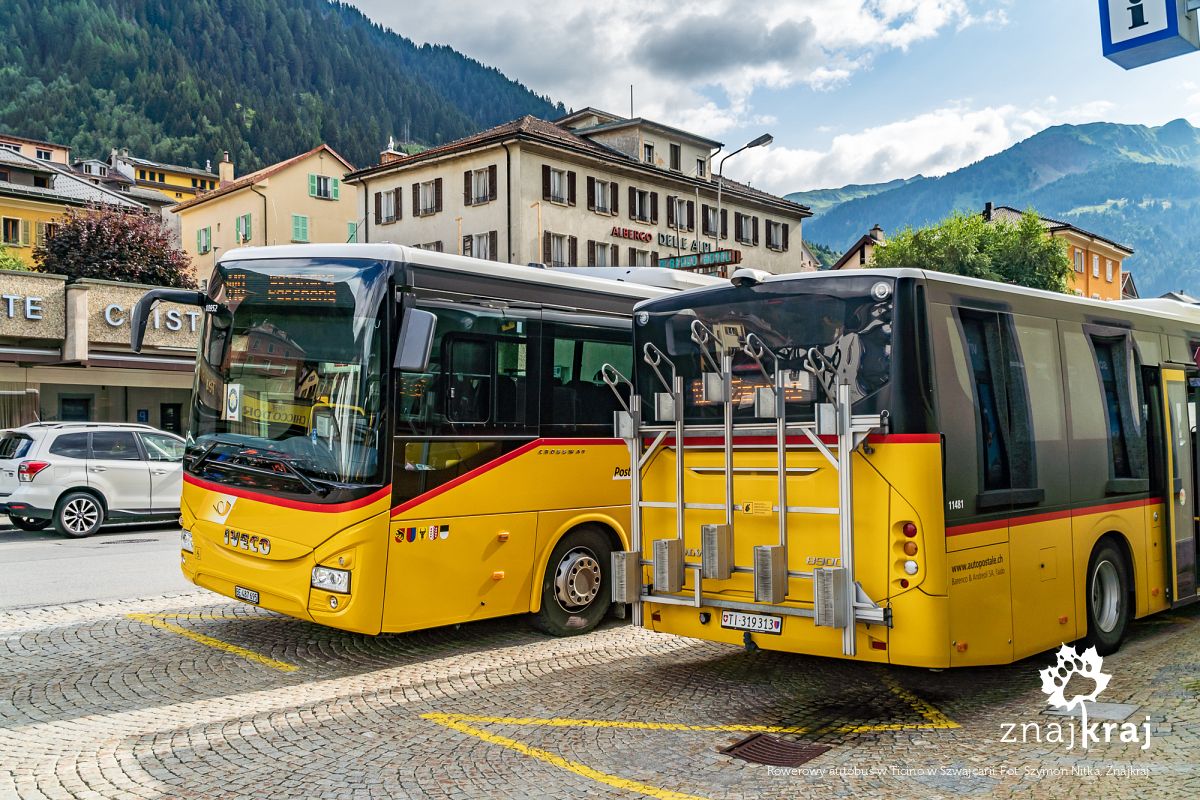 Rowerowy autobus w Ticino w Szwajcarii