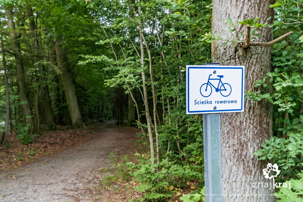 Ścieżka rowerowa między Kiełpinem a Kartuzami