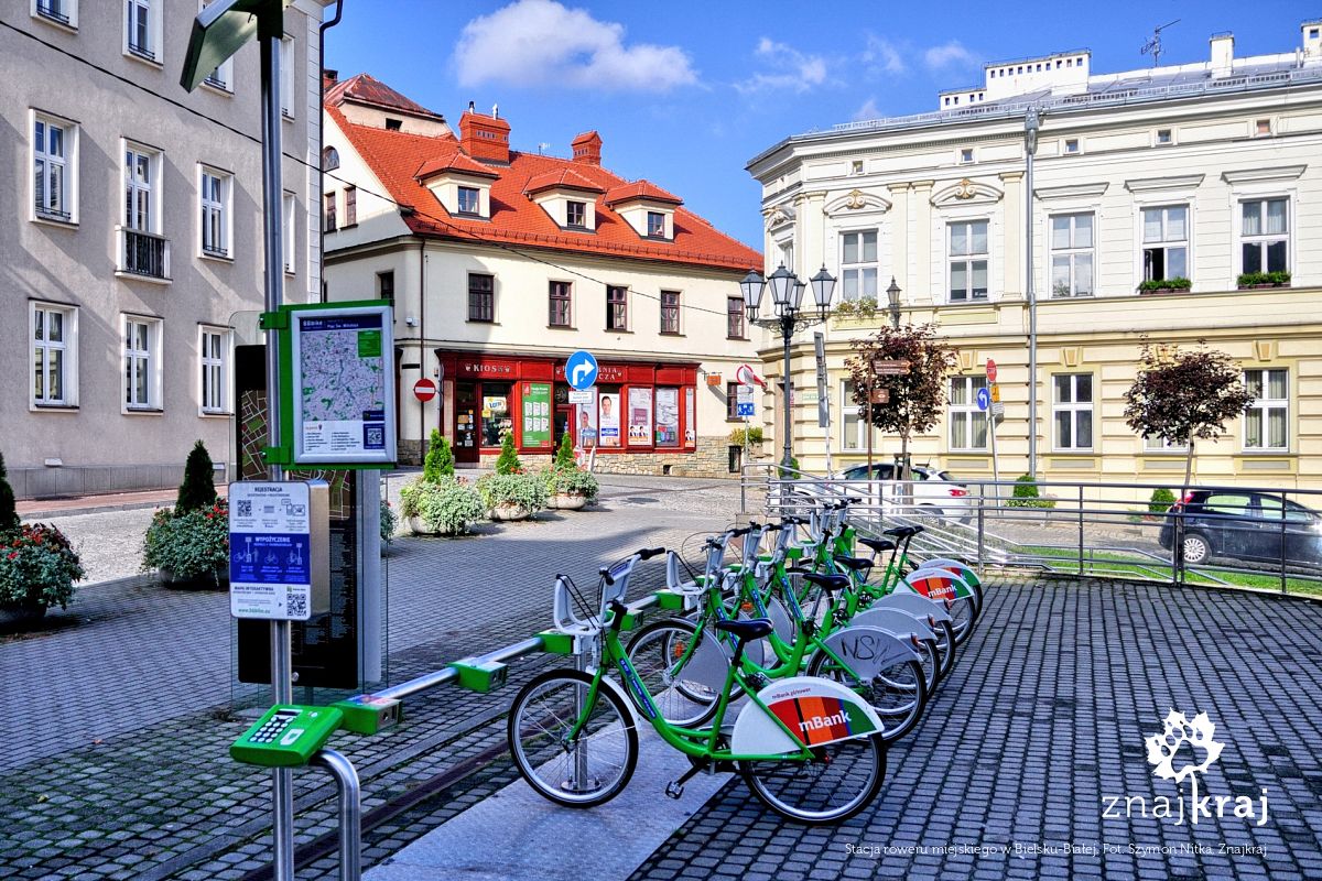 Stacja roweru miejskiego w Bielsku-Białej Stacja roweru miejskiego w Bielsku-Białej