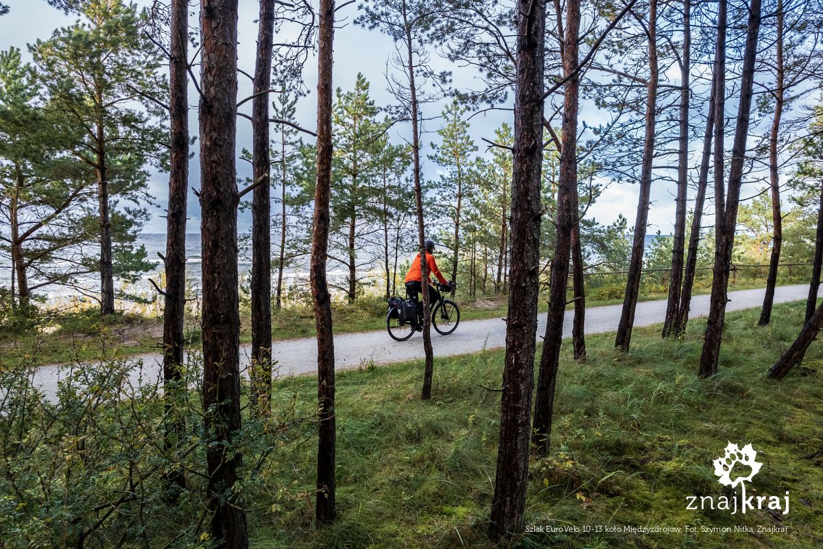 Szlak EuroVelo 10-13 koło Międzyzdrojów