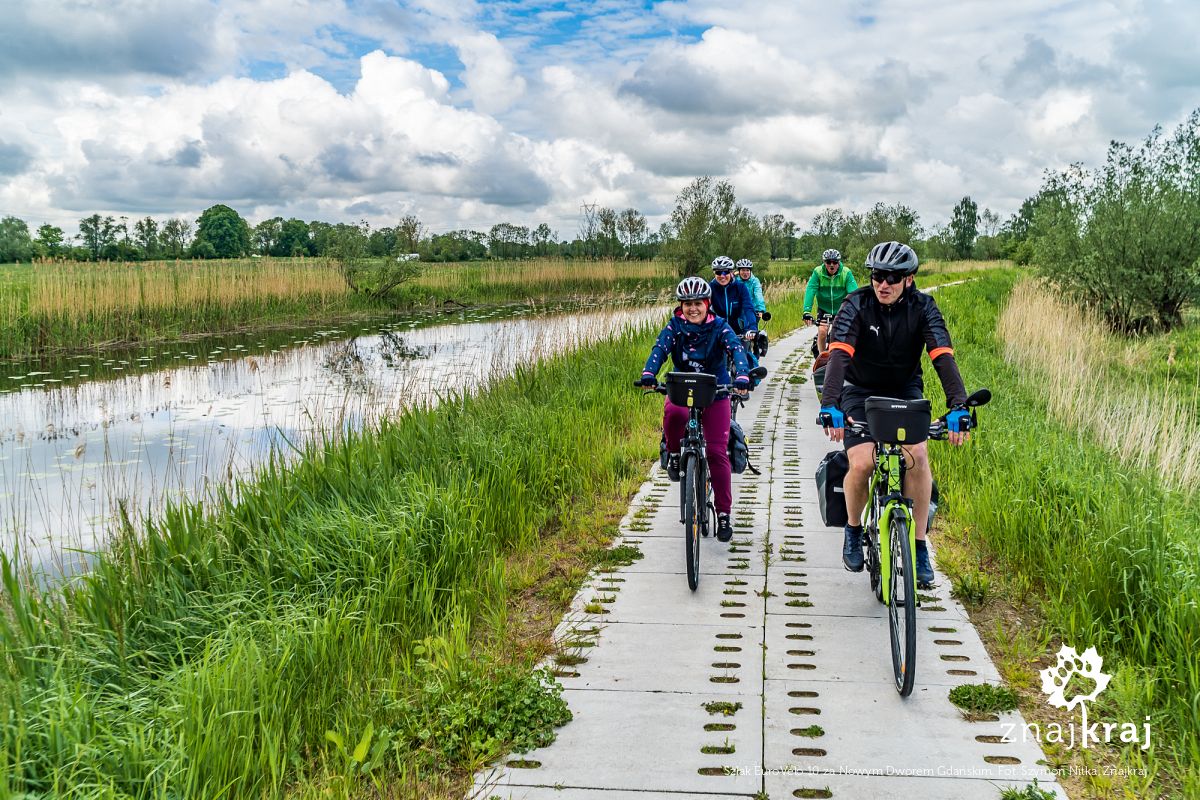 Szlak EuroVelo 10 za Nowym Dworem Gdańskim