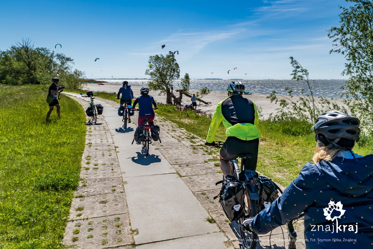 Szlak Green Velo nad samym Zalewem Wiślanym