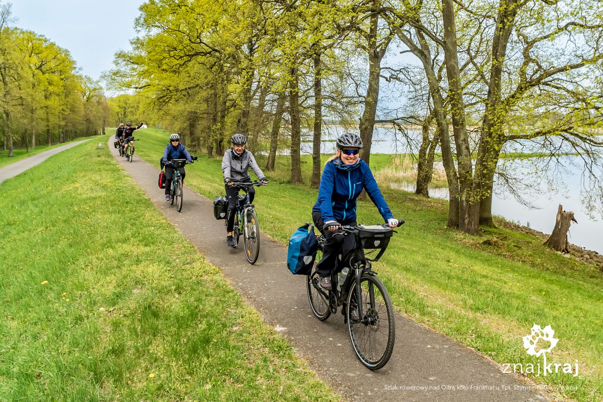 Szlak rowerowy nad Odrą koło Frankfurtu