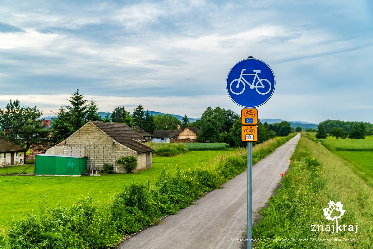 Szlak rowerowy Velo Dunajec koło Zakliczyna
