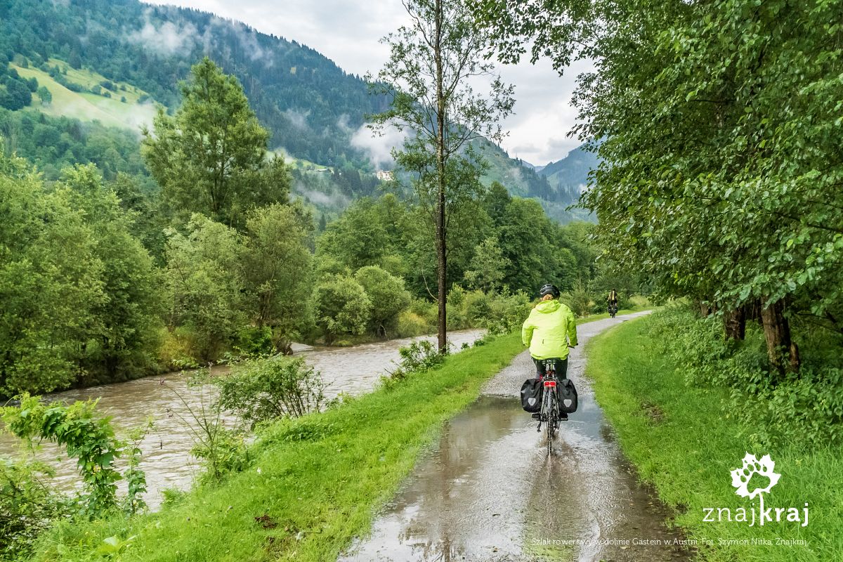 Szlak rowerowy w dolinie Gastein w Austrii