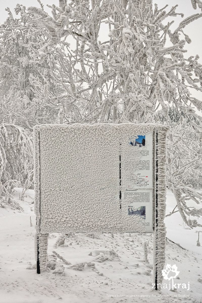 Tablica informacyjna na granicy Tablica informacyjna na granicy