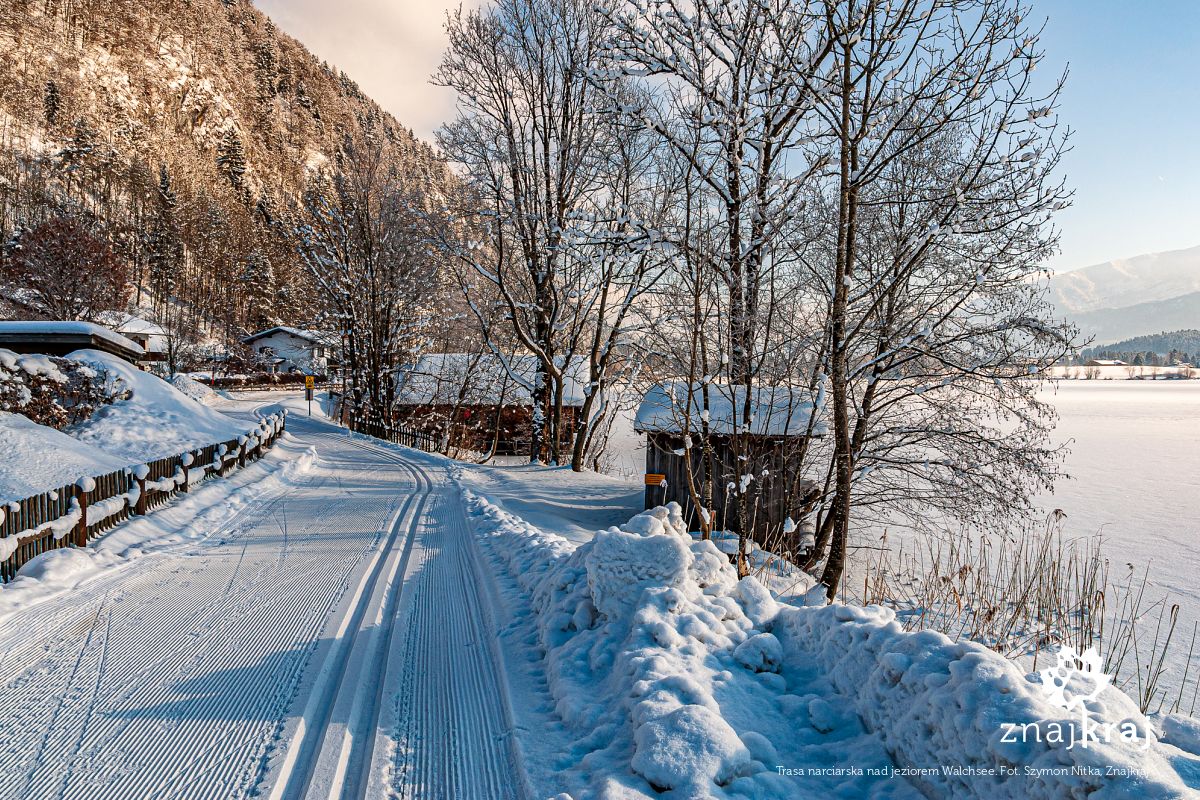 Trasa narciarska nad jeziorem Walchsee