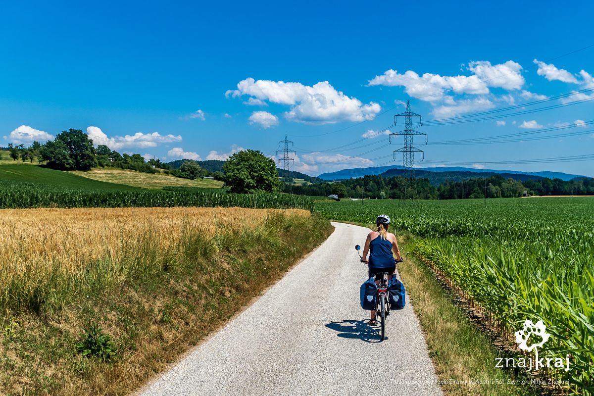 Trasa rowerowa rzeki Drawy w Austrii