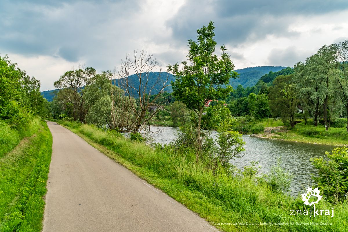 Trasa rowerowa Velo Dunajec koło Tylmanowej