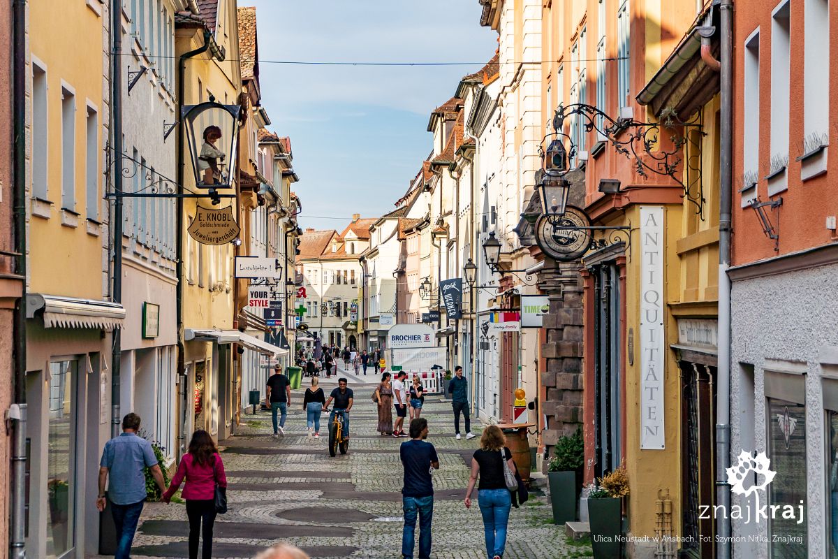 Ulica Neustadt w Ansbach