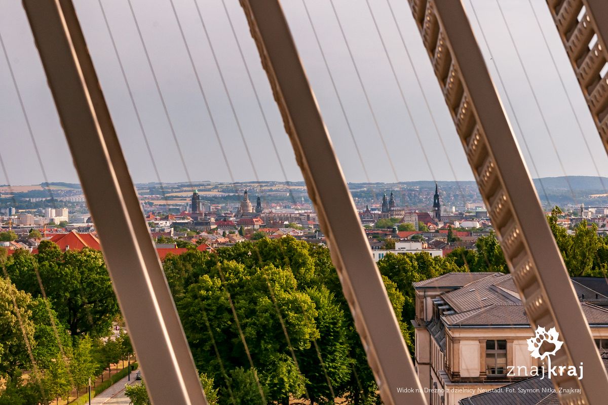 Widok na Drezno z dzielnicy Neustadt