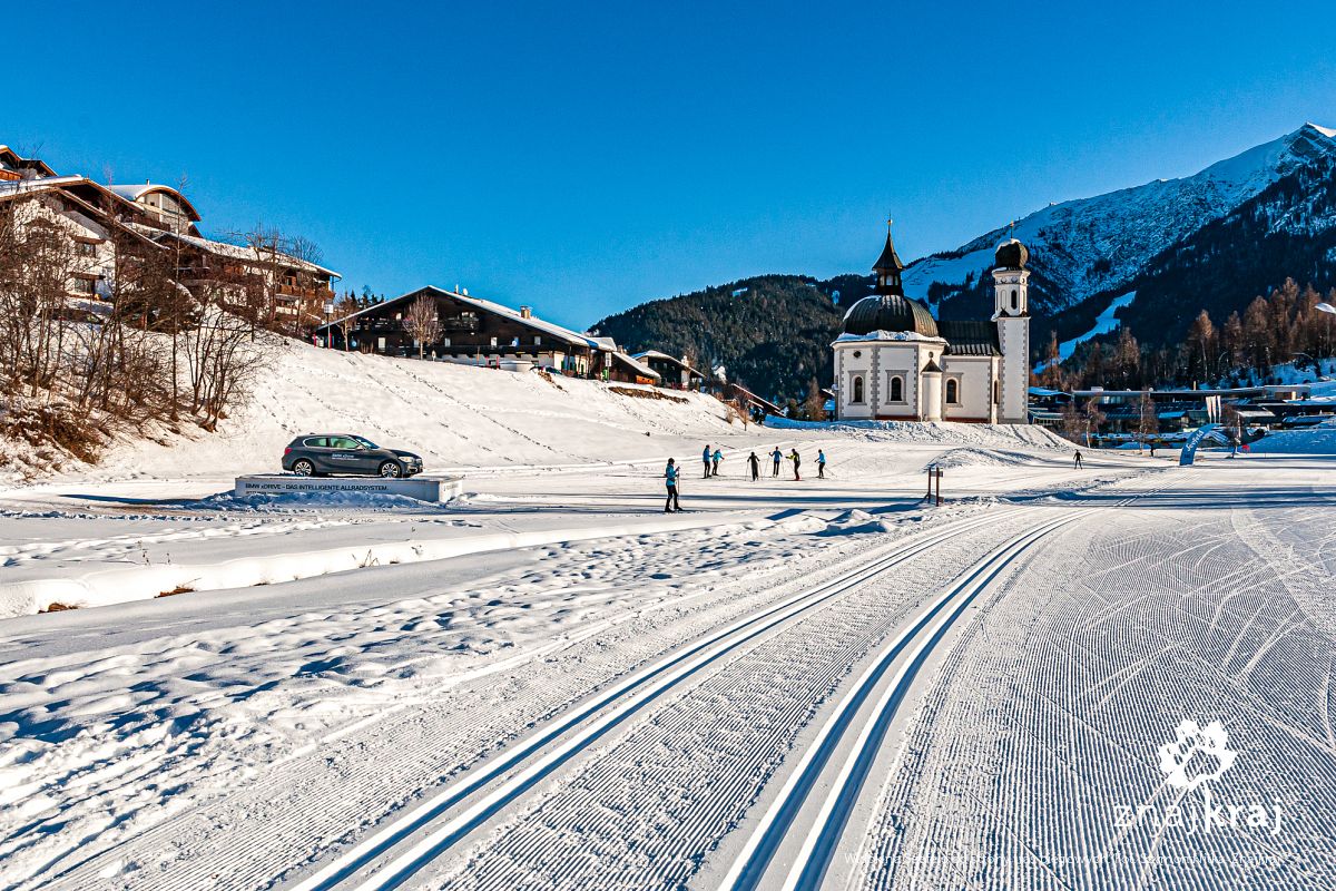 Widok na Seefeld od strony tras biegowych