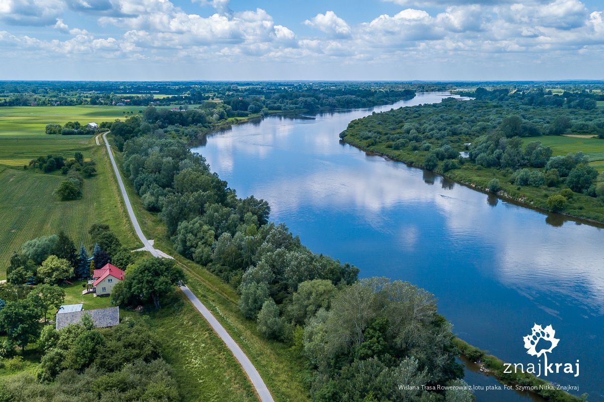 Wiślana Trasa Rowerowa z lotu ptaka