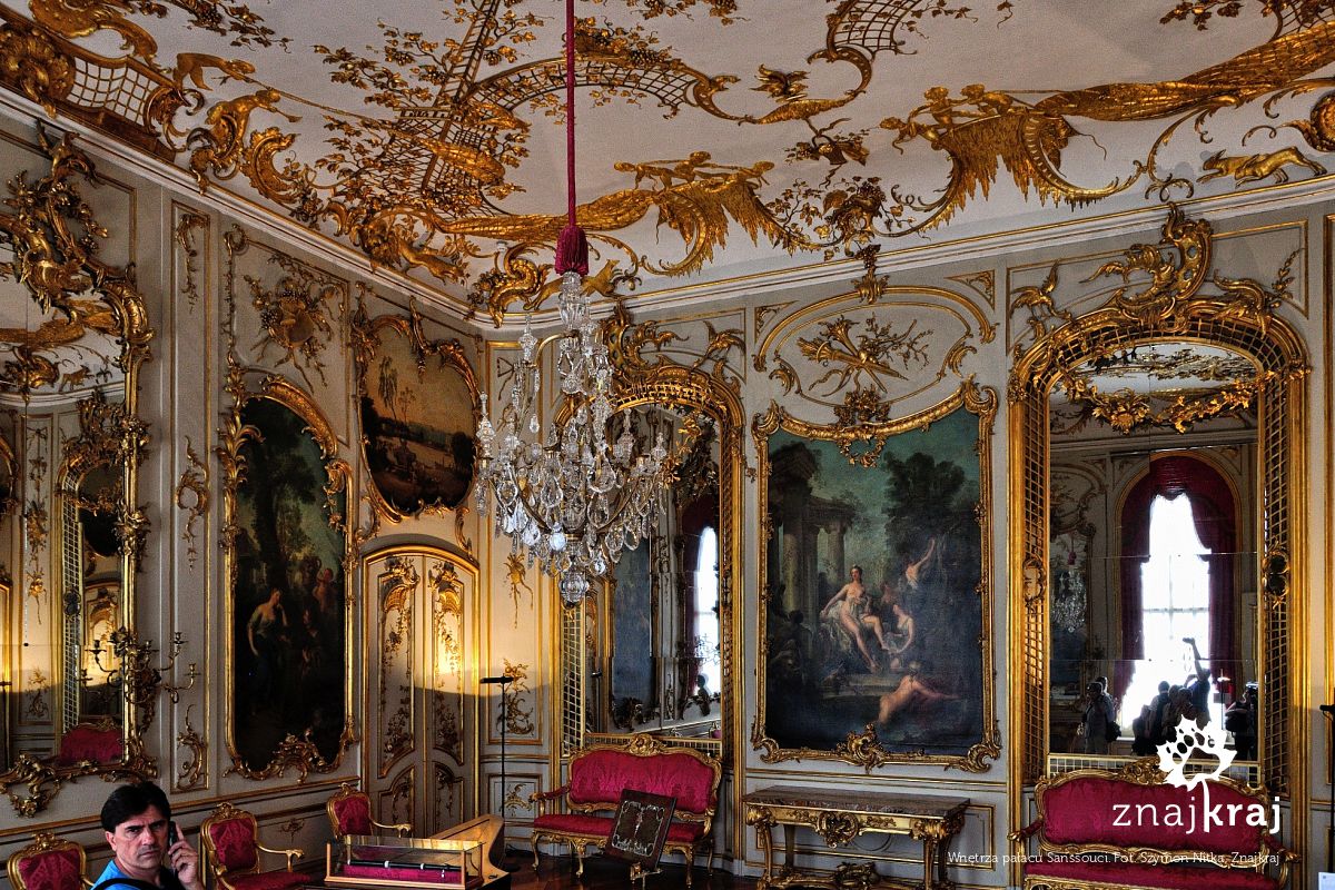 Wnętrza pałacu Sanssouci