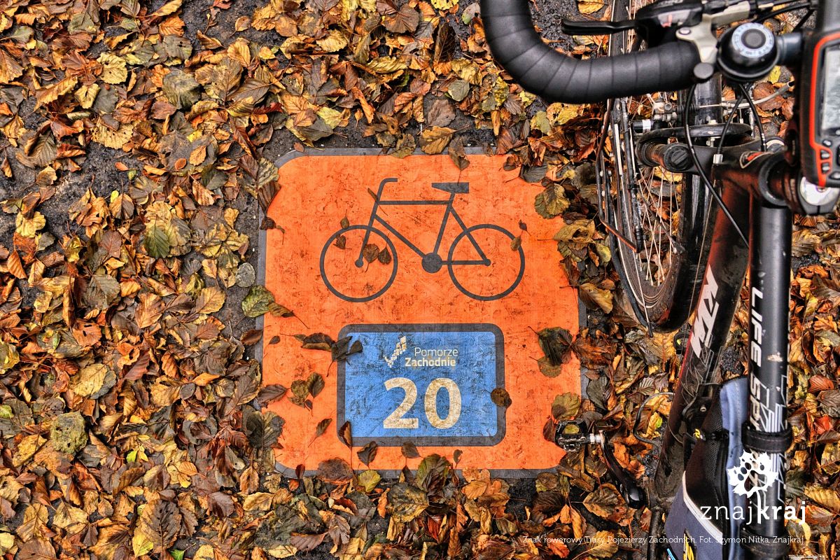 Znak rowerowy Trasy Pojezierzy Zachodnich