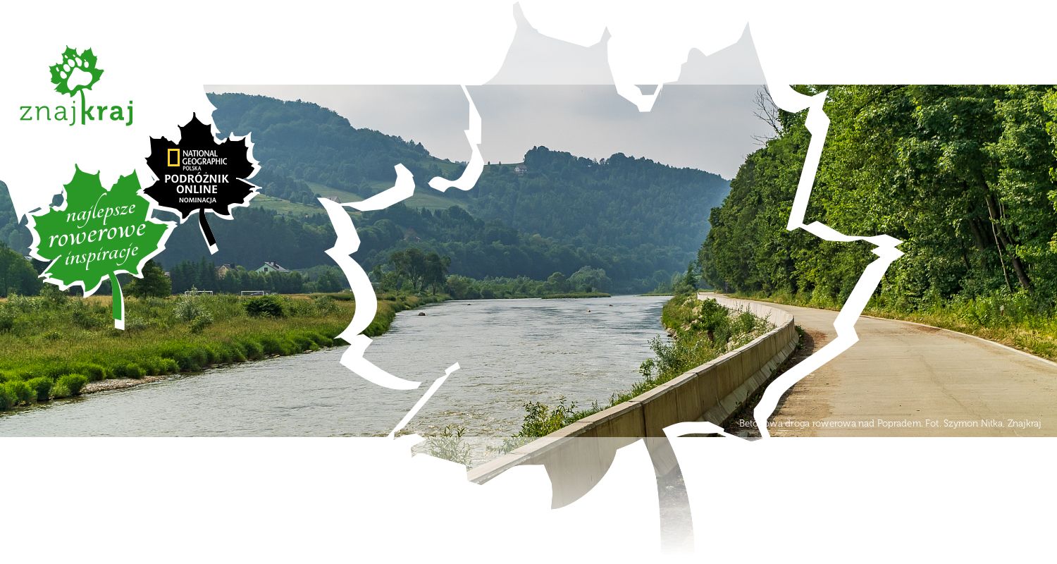 Betonowa droga rowerowa nad Popradem