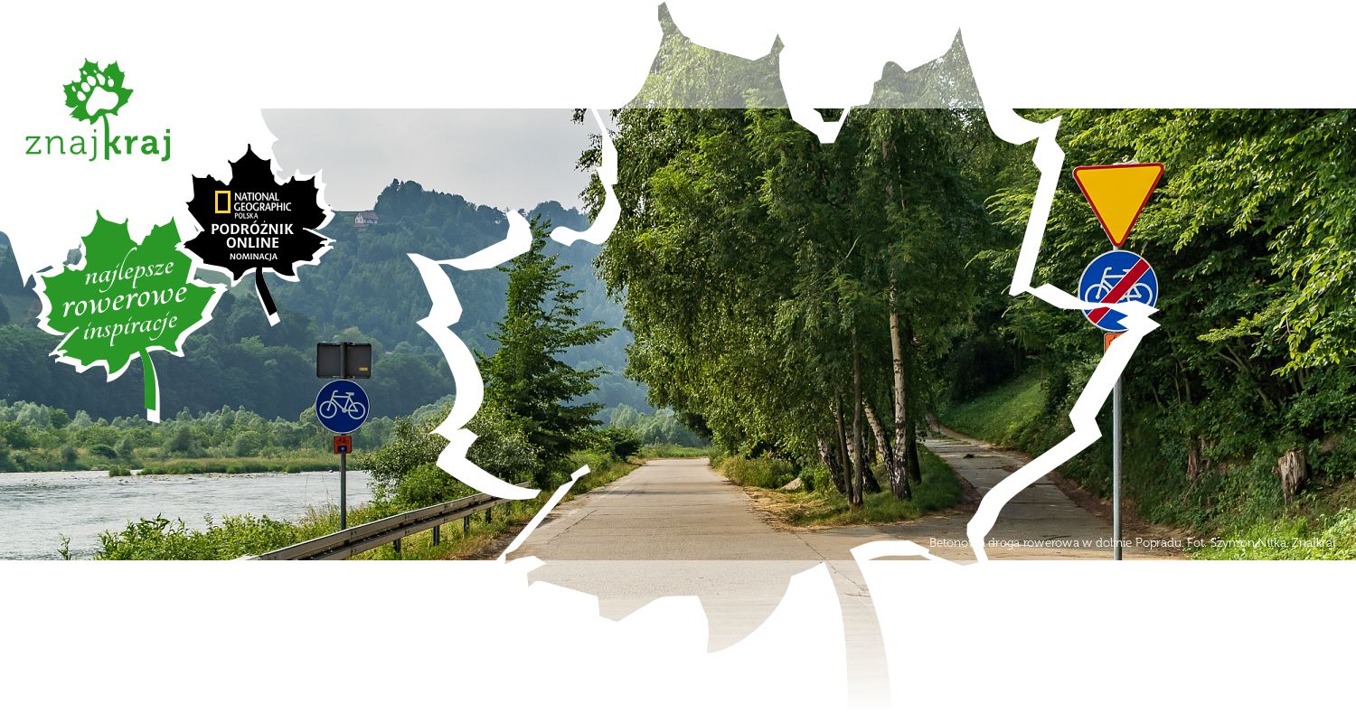 Betonowa droga rowerowa w dolinie Popradu