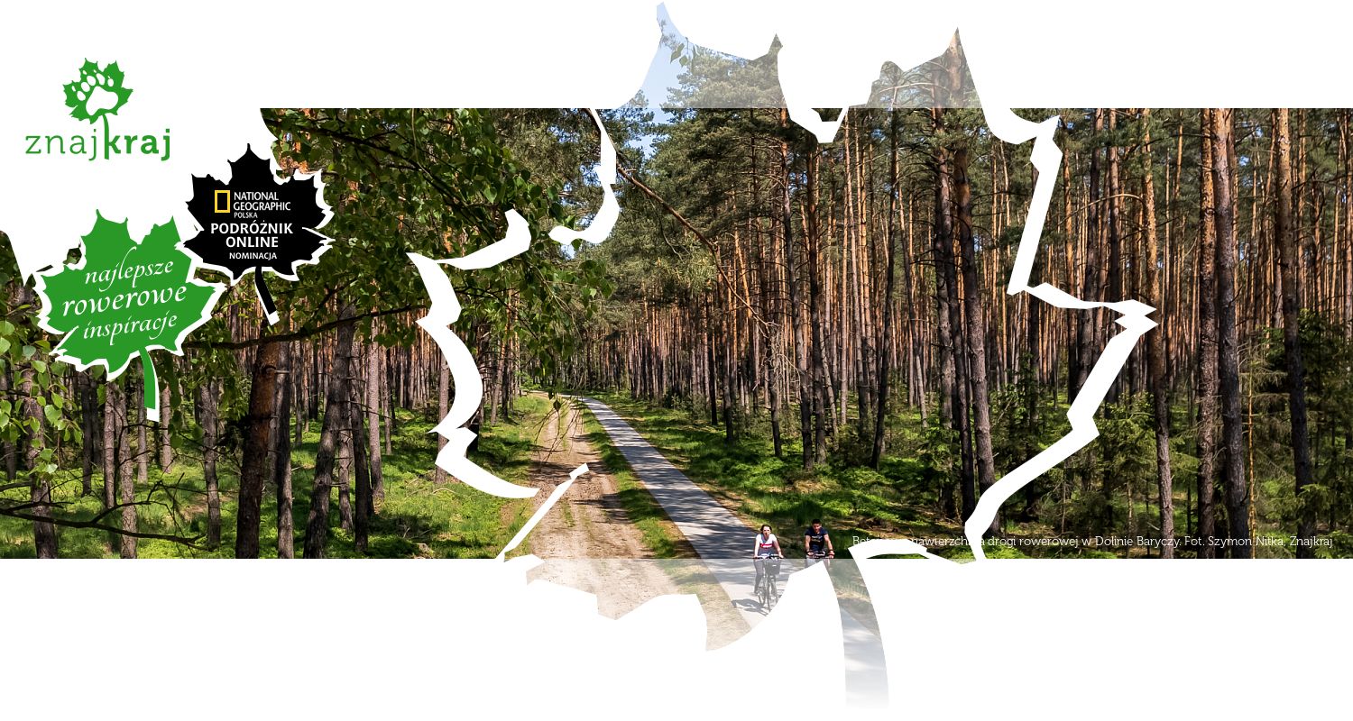 Betonowa nawierzchnia drogi rowerowej w Dolinie Baryczy