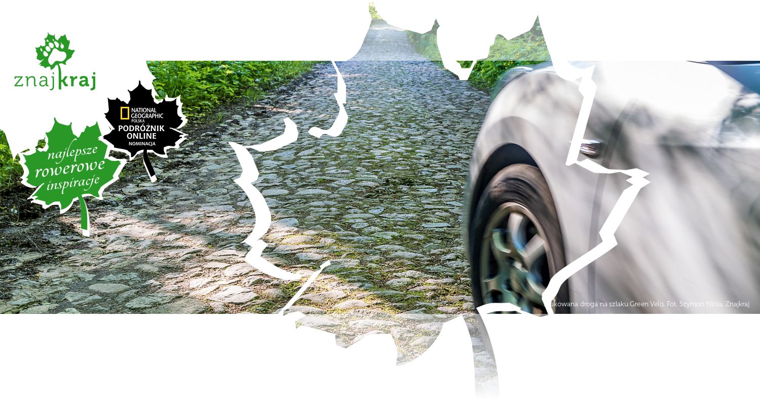 Brukowana droga na szlaku Green Velo