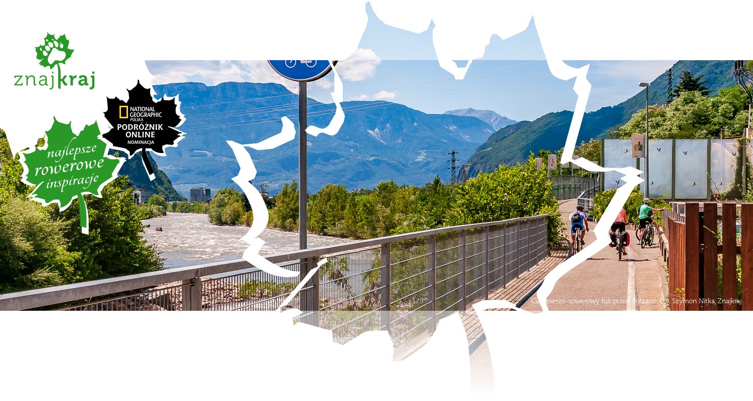 Ciąg pieszo-rowerowy tuż przed Bolzano